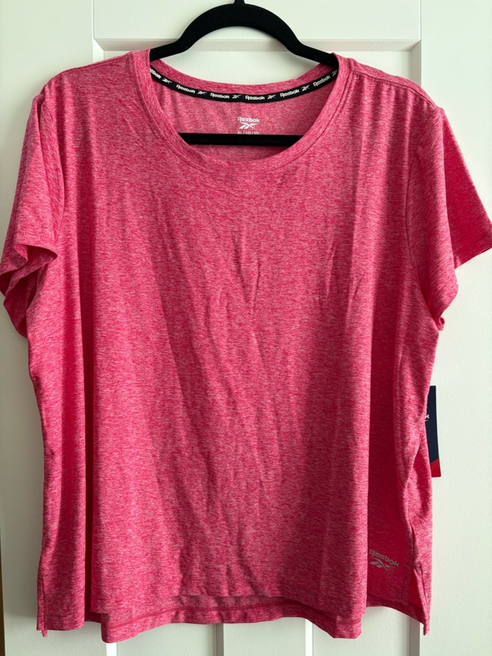 Reebok Women’s Heather Pink Short Sleeve Performance Tee XL NWT